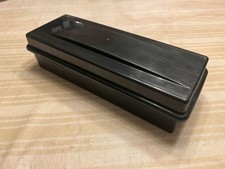 Alpha Cassette Tape Storage Case Holder Black Plastic MADE IN USA