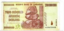 Zimbabwe 200,000,000 Dollars 2008 Used AA3475053