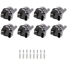 Denso 8 Ignition Coil 8 NGK Ruthenium Spark Plug Kit For Suburban 3500 HD V8 L96
