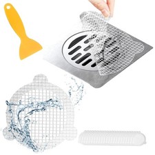 25 PCS Disposable Shower Drain Hair Catcher 3.54 Inches Round Drain Hair Catc...