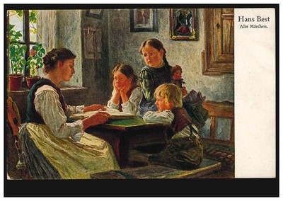 Artist postcard Hans Best: old fairy tales, publisher S.V.D. Number 521, unused