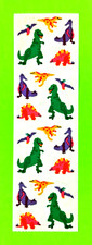 Vintage Mrs. Grossman's Colorful Dinosaurs Sticker Sheet