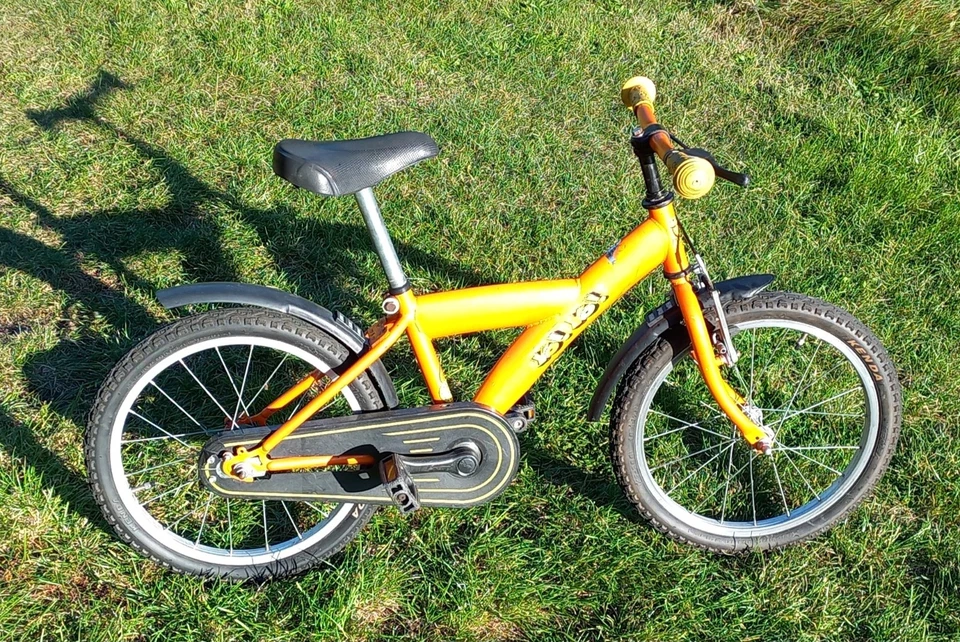 18 Zoll Mädchen Jungen Kinderfahrrad Orange - Y-Rahmen - Berlin oder Versand