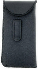 Soft Safety Slipin Pocket Clip Flap Eyeglasses Leather Case Holder Belt Pouch