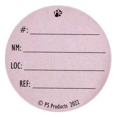PlanTee Labels Pink- Pack of 5 Sheets (60 Labels) Roll-up Plan Tag Large, Red 