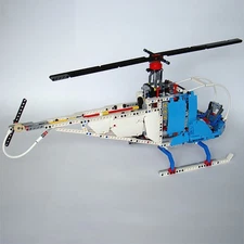 Compatible Helicopter with Spinning Rotors, Six-cylinder Fake Engine 768