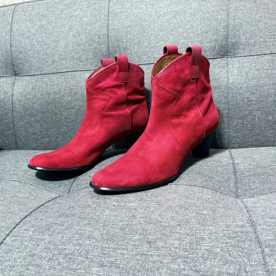 Botín Array Mujer 10N Cuero Rojo Vaquera Occidental Foto 2 de 4