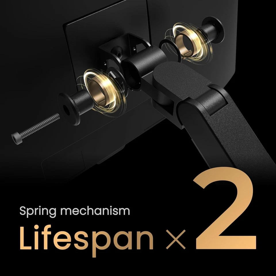 BenQ BDH01 Dual Monitor Arm -Gas Spring Monitor Stand for 2 Screens Up to 35'' - Image 4 of 4