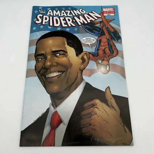 The Amazing Spider-Man #583 3rd Printing Variant-Barack Obama-Phil Jimenez Comic