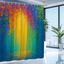 Vibrant Colorful Shower Curtain for Bathroom Decor