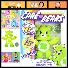 Interactive Good Luck Bear Collectible Figure - Care Bears Plush Toy, Fun Gift