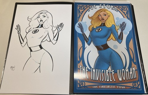 INVISIBLE WOMAN THE FANTASTIC FOUR CHRIS MCJUNKIN 11x17 Original Art 2026 SALE!