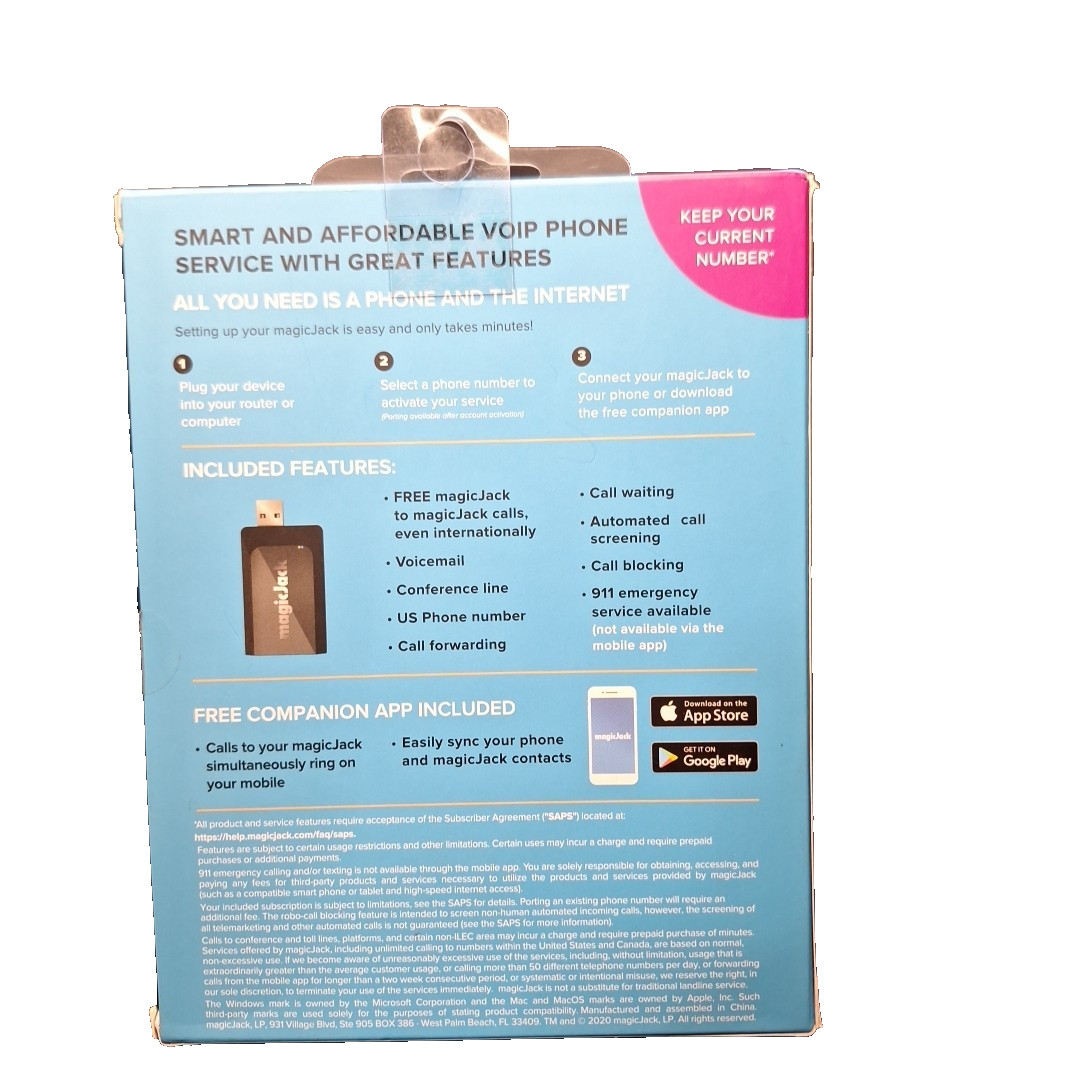 Magic Jack VOIP Phone Adapter - Unlimited local and long distance calls