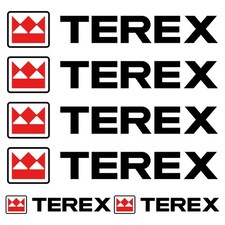TEREX aufkleber sticker bagger excavator 6 Stücke Pieces