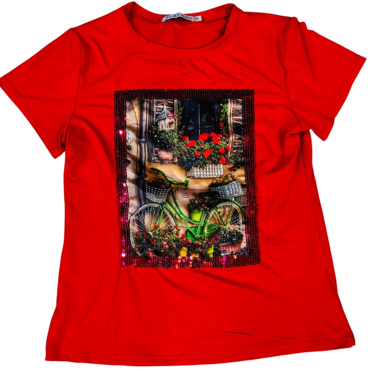 Koko Ailis Sz S Short Sleeve Tshirt Red Woman | eBay