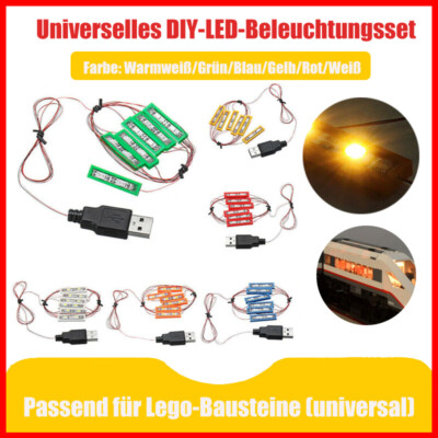 Neu DIY LED Licht Beleuchtung Set Für Lego MOC Spielzeug USB Port Lighting Toys^