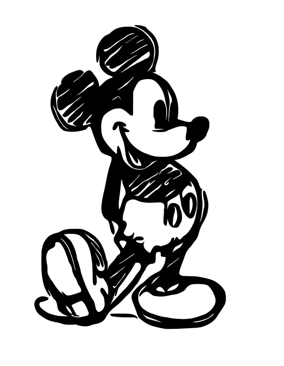 MICKEY MOUSE SKETCH WALT DISNEY DECAL STICKER WINDOW CAR U Pick Color | eBay