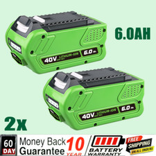2x 40V 6Ah For Greenworks G-MAX Lithium Battery 29472 29462 29252 20202 40 Volt