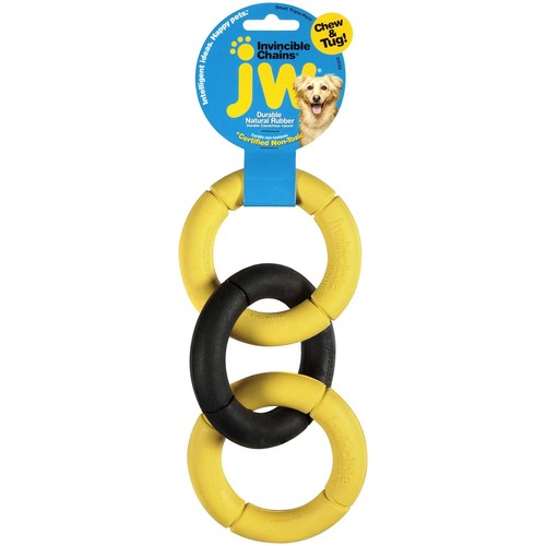 Juguete triple para perro JW Pet Company Invincible Chains ST, pequeño (los colores varían) - Imagen 4 de 6
