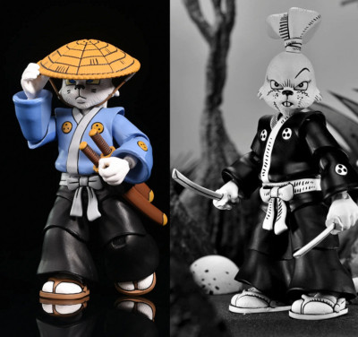 NECA The Tale of Usagi Yojimbo Samurai Rabbit TMNT Figuren 2 Versionen (Neu)