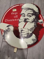 Metal Santa Days Until Christmas Sign
