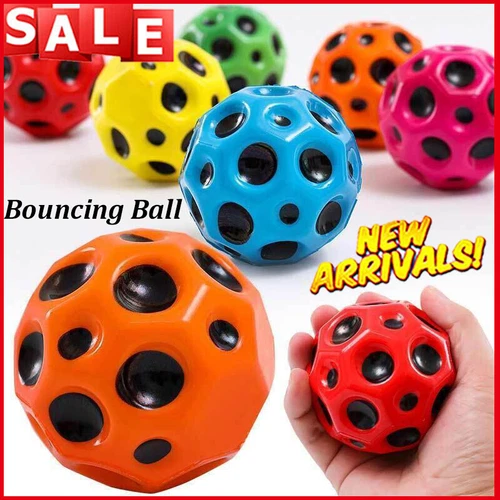 Extreme High Bouncing Ball Space Ball Bouncy Balls Outdoor Throw Catch Moon Ball - Picture 1 of 18