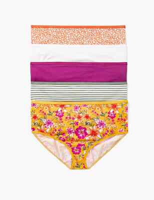 Lane Bryant Cacique Cotton High-Leg Brief 34/36 pkg -d