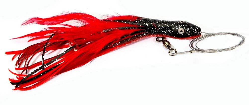 Boone Dolphin Rig Trolling Lure, 6 1/2", 1 1/2 oz, Red / Black - 09162