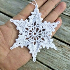 Crochet Baubles Christmas tree Decoration Hanging ornaments 1set of 10 Snowflake