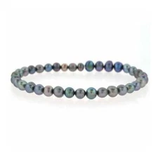 Genuine Freshwater Cultured Peacock Pearl Stretch Bracelet