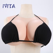 K Cup Full Silicone Filled Breast Forms Transgender Fake Big Boobs Half Body