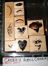 STAMPIN UP DD MARVELOUS MORNING GLORY 10 RUBBER STAMPS 1999 FLOWER