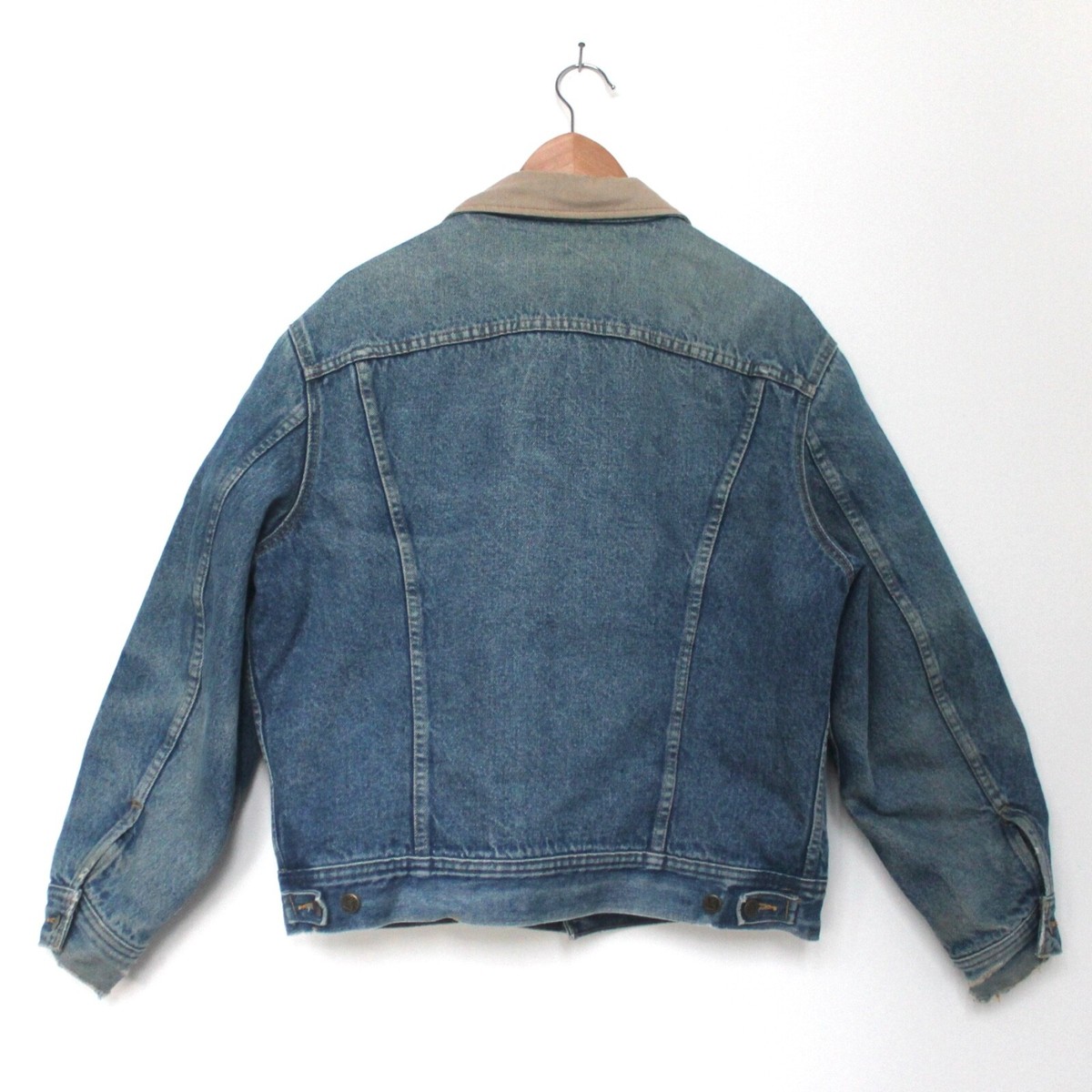 Lee × STORM RIDER Vtg Lee Storm Rider Jacket Mens 42 Blanket Lined Denim Faded