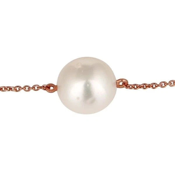 天然珍珠 18K 镀玫瑰金 925 纯银手链首饰 — 第 2/2 张图片