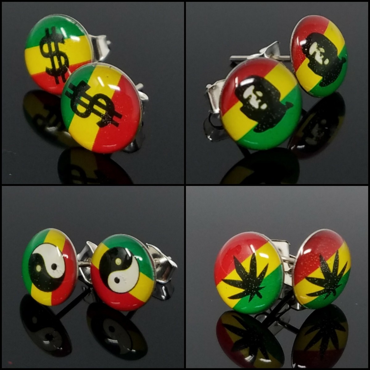 Miniblings continente Africa Rasta Reggae orecchini acrilico legno tagliato al laser - moda orecchini gioielli fatti a mano inserisco orecchini