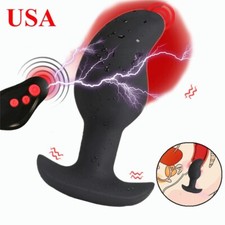 Anal Butt Plug Electric Vibrator Prostate Massager Shock Sex Toys for Men Women