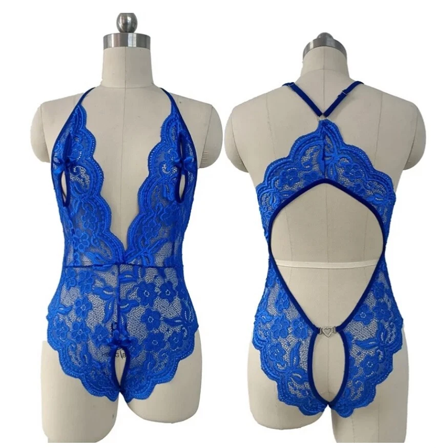 Women's Sexy Lingerie Sleepwear Babydoll Underwear Lace Dress G-String Nightwear - Image 4 of 4