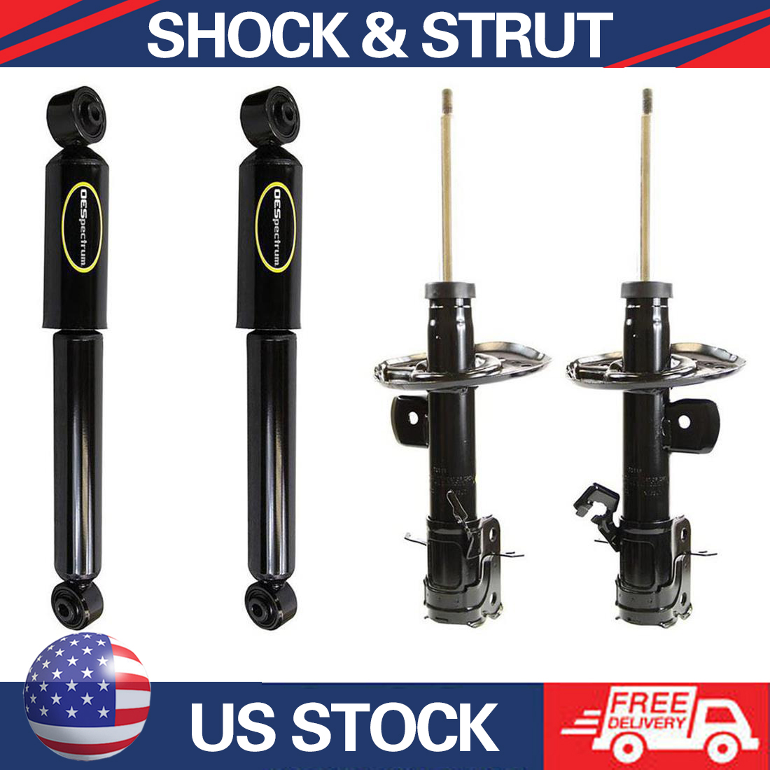 For 2013-2019 Nissan NV200 Front Rear Shock Absorber & Strut 4x