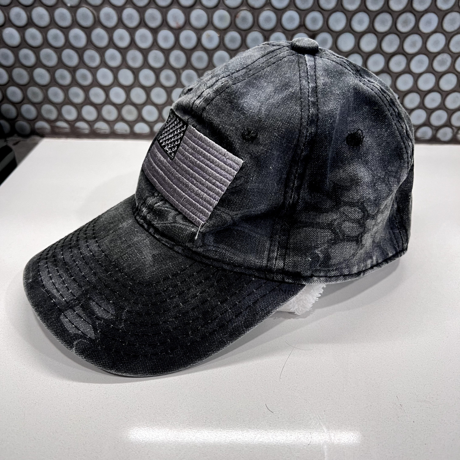 American Flag Embroidered Patch Hat Cap Strap Bac… - image 3