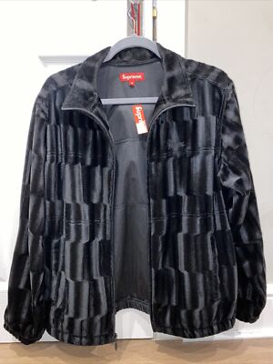 Supreme velour track jacket black brand new medium m sold Supreme velour track jacket black brand new medium m sold