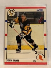 #137 Tony Tanti Pittsburgh Penguins 1990-91 Score Hockey Card