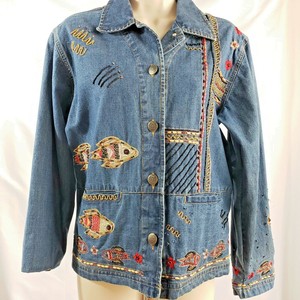 jaqueta jeans com bottons