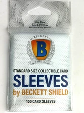 Beckett Shield Soft Sleeves 1 Pack of 100 Sleeves for Standard Cards