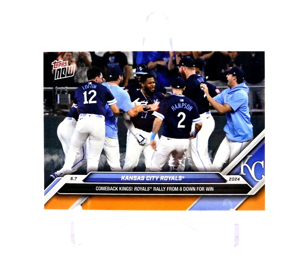 2024 Topps Now #272 橙色 SSP 1/5 "Comeback Kings! ROYALS 堪萨斯城皇家队 — 第 3/4 张图片