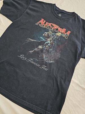 Vintage Men's Alestorm Shirt XL Back Through Time Retro Pirate Metal Band Tee