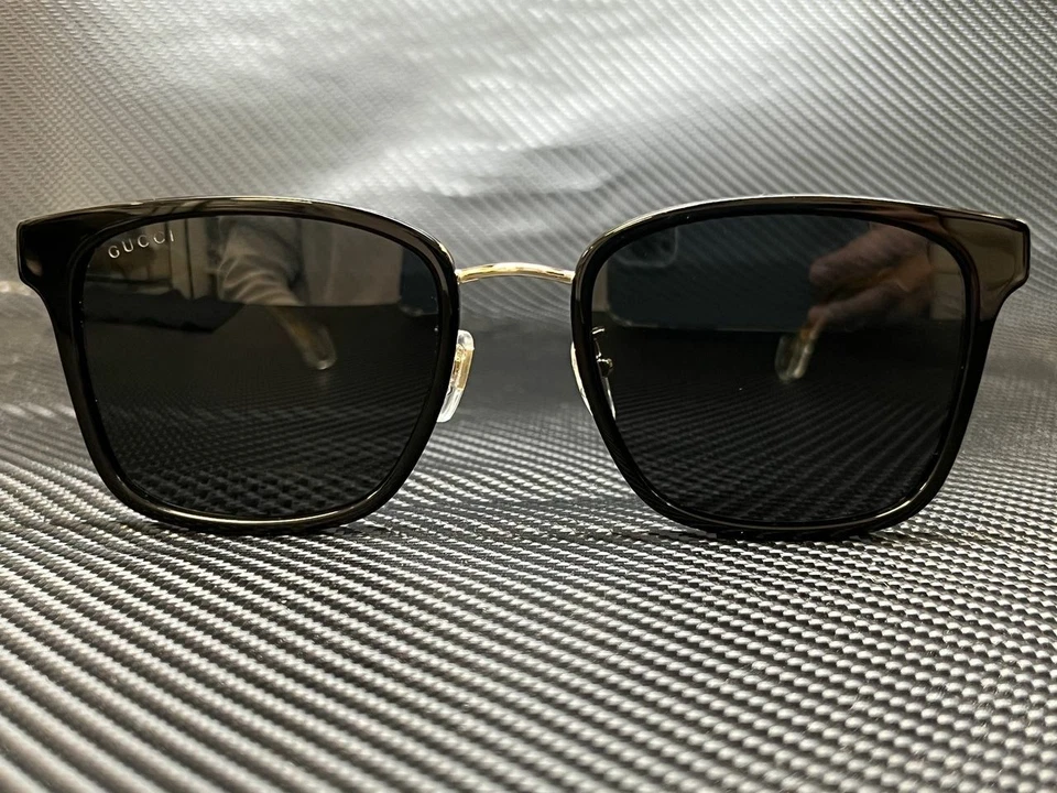 Gafas de sol para hombre GUCCI GG0563SKN 001 negras/cristales cuadradas 55 mm Foto 2 de 4