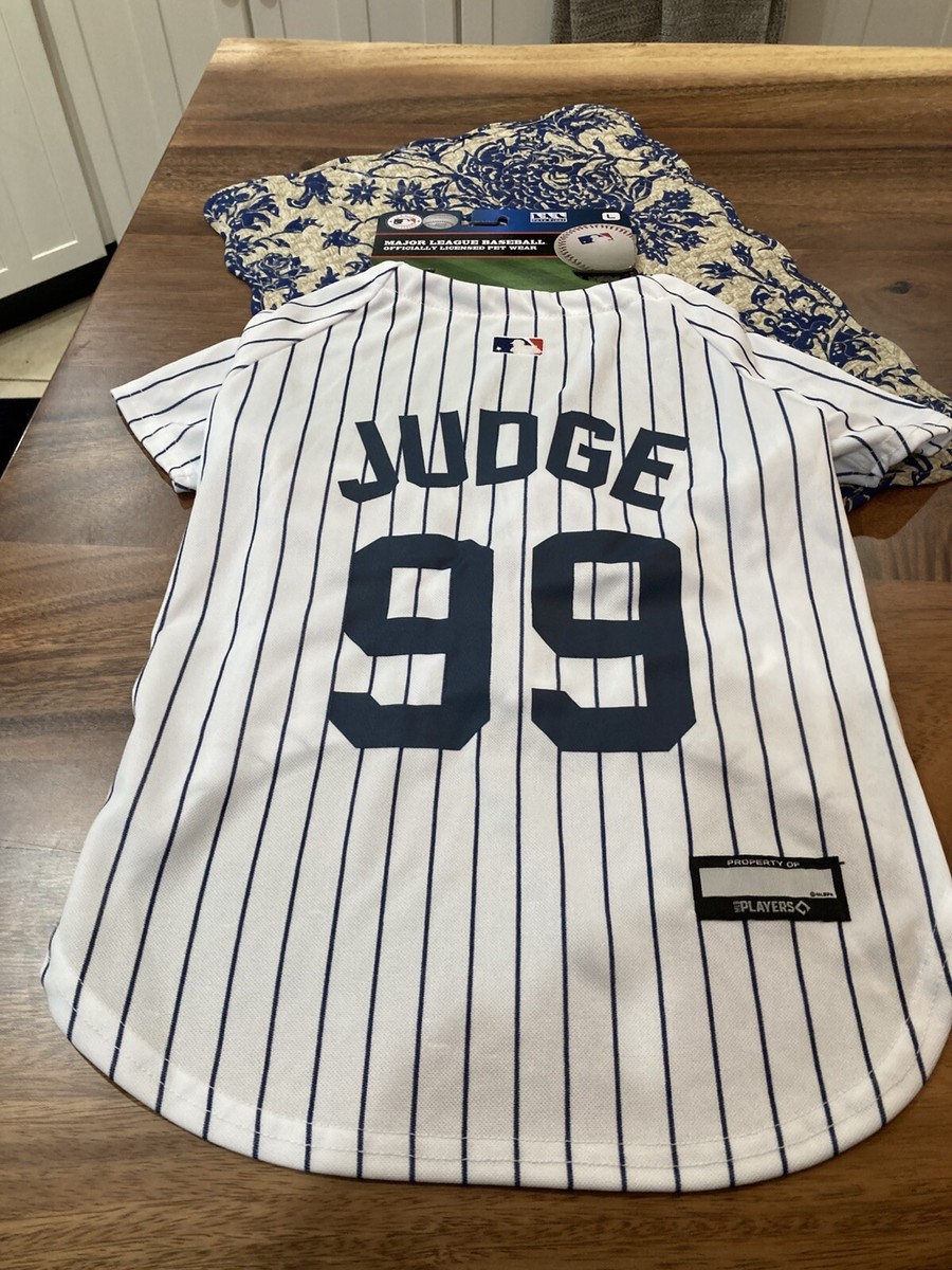 Pets First MLB NEW YORK YANKEES Dog Jersey White AARON