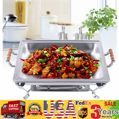 Catering Stainless Steel Chafer Dish Chafing Sets 8 QT Full Size Buffet