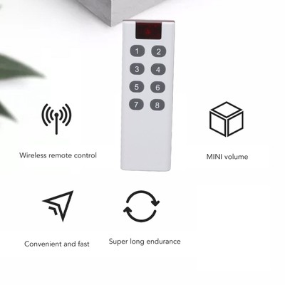 De 8 Tasten)433MHZ Universal Wireless Learning Code Digital Remote Controller
