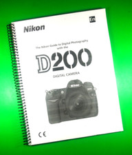 Owners Manual for Nikon D200 Camera 221 Pages W/Clear Covers 
